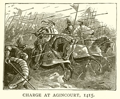 Anklage ved Agincourt, 1415 av English School