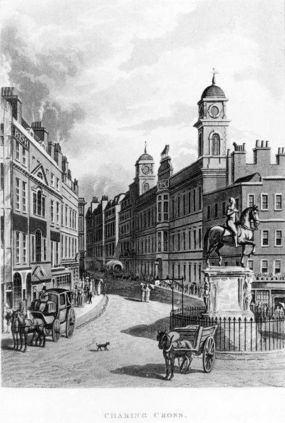 Charing Cross, ser opp Stranden, 1811 av English School
