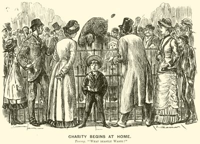 Veldedighet begynner hjemme (gravering) av English School