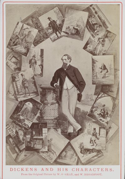 Charles Dickens and His Characters, fra originalbildet av W O Gray og W Broadfoot av English School