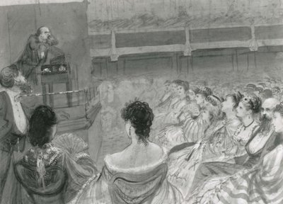 Charles Dickens hält eine Lesung in der St. James