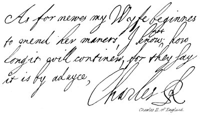 Charles II av England av English School
