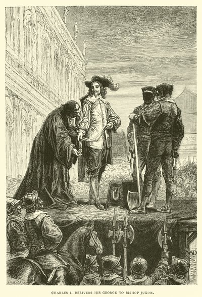 Charles I leverer sin George til biskop Juxon av English School