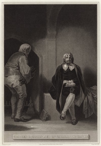 Charles I fengslet i Carisbrook Castle av English School