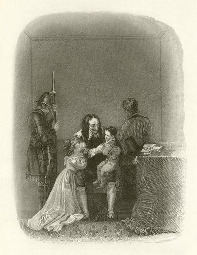Charles I tar avskjed med barna sine av English School