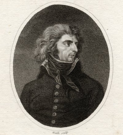 Charles XIV (1783-1844) Konge av Sverige og Norge (1818-44) gravert av Heath, fra 
