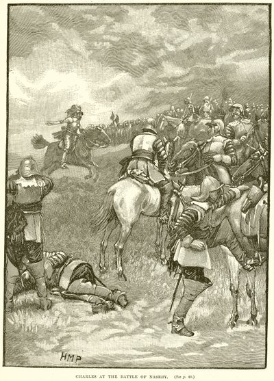 Charles i slaget ved Naseby av English School
