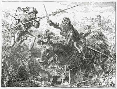 Karl den dristige, hertugen av Burgund, i slaget ved Nancy, 5. januar, 1477, 1882 av English School