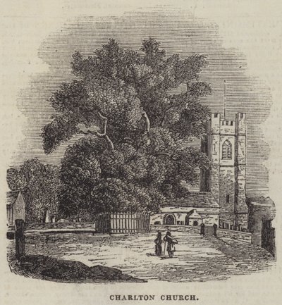 Charlton Church (gravering) av English School