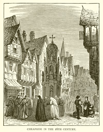 Cheapside på 1500-tallet av English School
