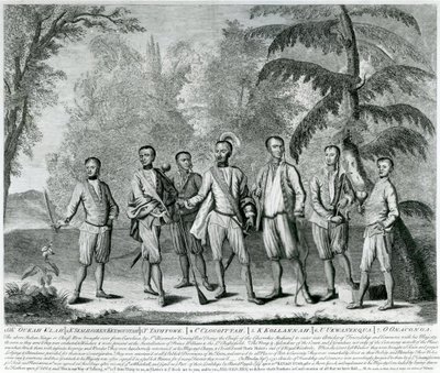 Cherokee Chiefs from Carolina, c.1730 (engraving) av English School