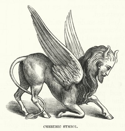 Kjerubisk symbol (gravering) av English School