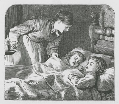Barn som sover (gravering) av English School