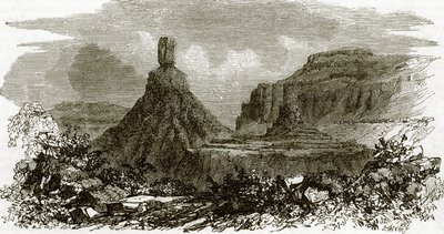Skorsteinssteiner, ved bredden av Columbia-elven av English School