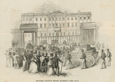 Kinesiske hyllestpenger går inn i Royal Mint, London av English School