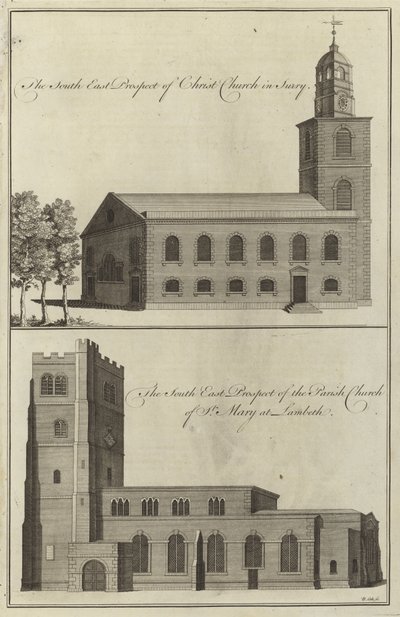 Christ Church, Surrey og Parish Church of St Mary at Lambeth av English School