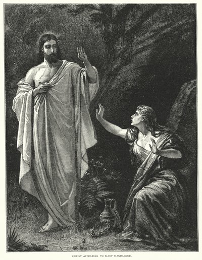 Kristus viser seg for Maria Magdalena (gravering) av English School