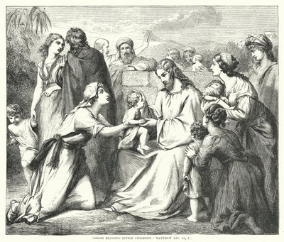 Christ blessing Little Children, Matthew XIX av English School