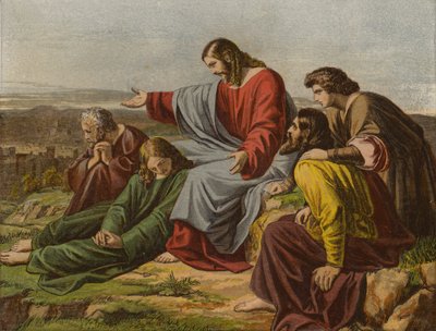 Kristus gråter over Jerusalem (chromolitho) av English School