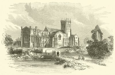 Christchurch Abbey (gravering) av English School