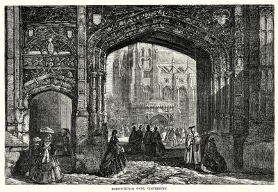 Christchurch Gate, Canterbury (gravering) av English School