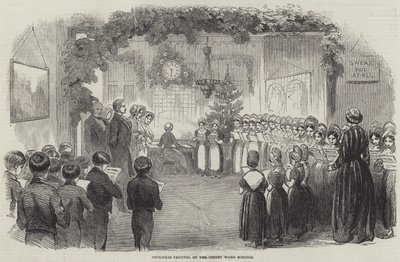 Julefestival for Vintry Ward Schools (gravering) av English School
