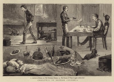 Jul i British Columbia (gravering) av English School