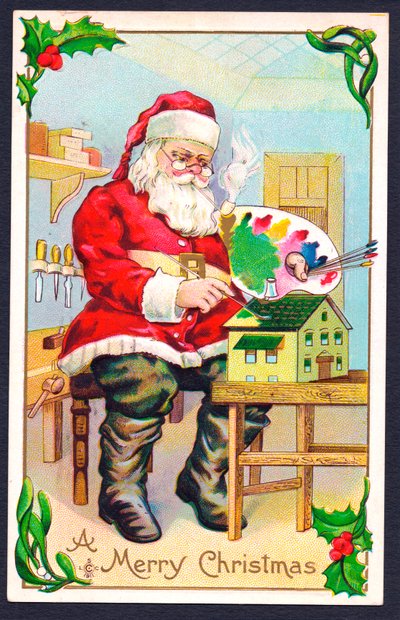 Julepostkort, ca. 1907 av English School