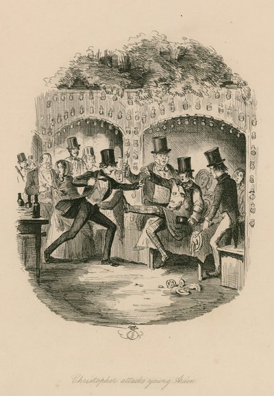 Christopher angriper unge Aiden; Vauxhall Gardens, London av English School