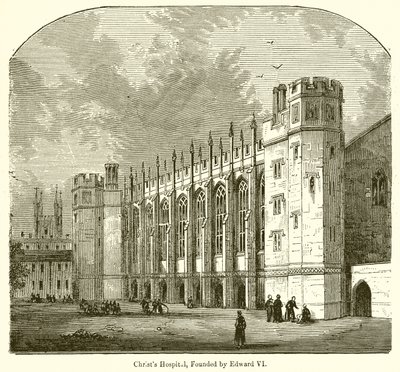 Christs Hospital, grunnlagt av Edward VI av English School