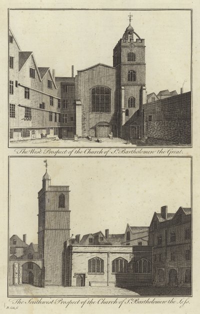 Church of St Bartholomew the Great og Church of St Bartholomew the Less, London av English School
