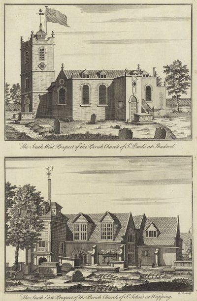 Church of St Paul, Shadwell og Church of St John, Wapping av English School