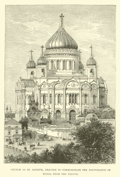 Erlöserkirche, errichtet zur Erinnerung an die Befreiung Russlands von den Franzosen von English School