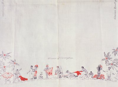 Civilization of Fiji, 1879 (trykk på bomull) av English School