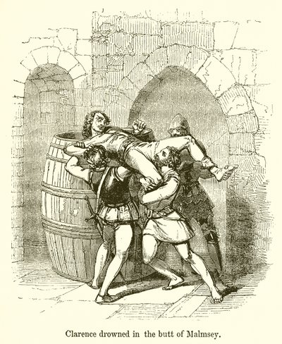 Clarence druknet i Butt of Malmsey av English School