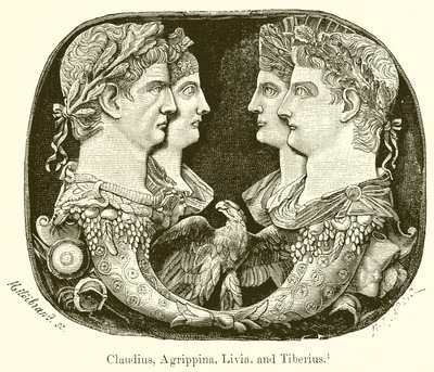 Claudius, Agrippina, Livia og Tiberius av English School
