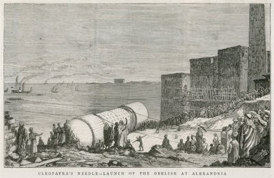 Cleopatras Needle, lansering av obelisken i Alexandria av English School