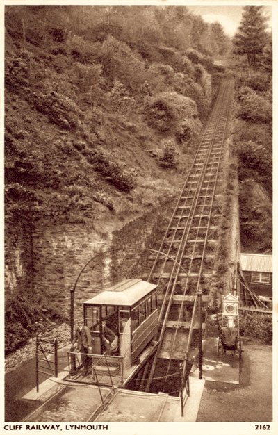 Cliff Railway, Lynmouth (s/h-bilde) av English School