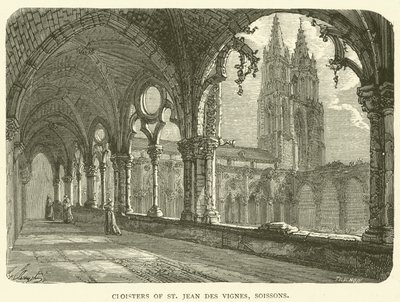 Cloisters of St Jean des Vignes, Soissons (gravering) av English School