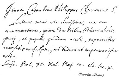 Philip Cluverius von English School