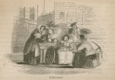 Kaffebod i en gate i London av English School