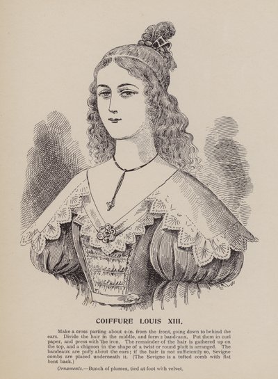 Louis XIII-frisyre (gravering) av English School