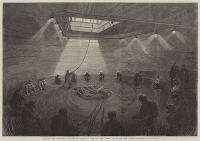 Vikle Atlantic Telegraph Cable i en av tankene om bord på Great Eastern av English School