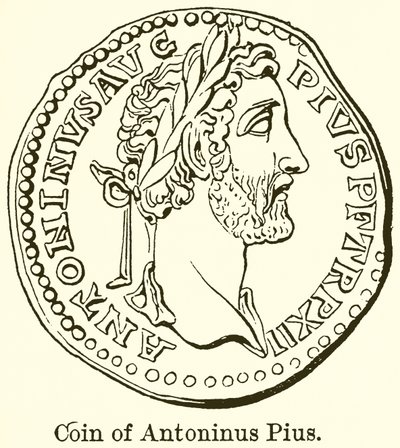 Mynt av Antoninus Pius av English School