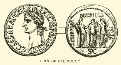 Mynt av Caligula av English School