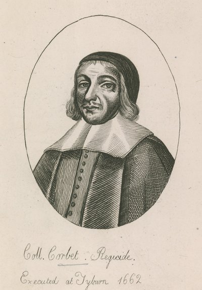 Coll Corbet, Regicide, henrettet i Tyburn, 1662 av English School