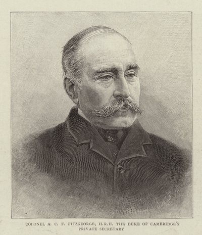 Oberst ACF Fitzgeorge, HRH hertugen av Cambridges private sekretær (gravering) av English School
