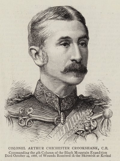 Oberst Arthur Chichester Crookshank (gravering) av English School