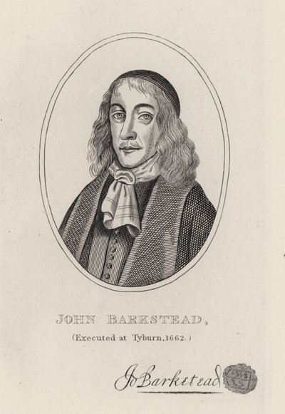 Oberst John Barkstead (gravering) av English School
