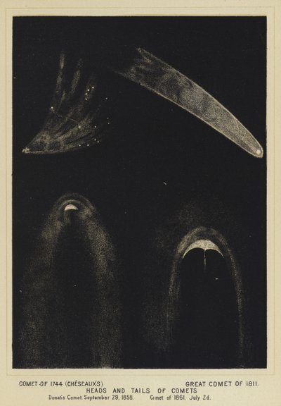 Comet of 1744 (Cheseauxs), Great Comet of 1811, Heads and Tails of Comets, Donatis Comet, 29. september 1858, Comet of 2. juli 1861 av English School